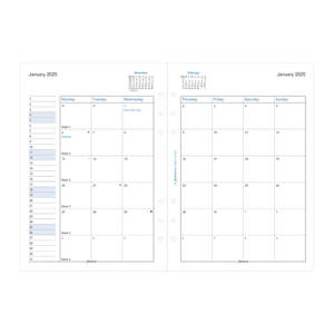 Filofax Month on Two Pages Diary A5 2025 English